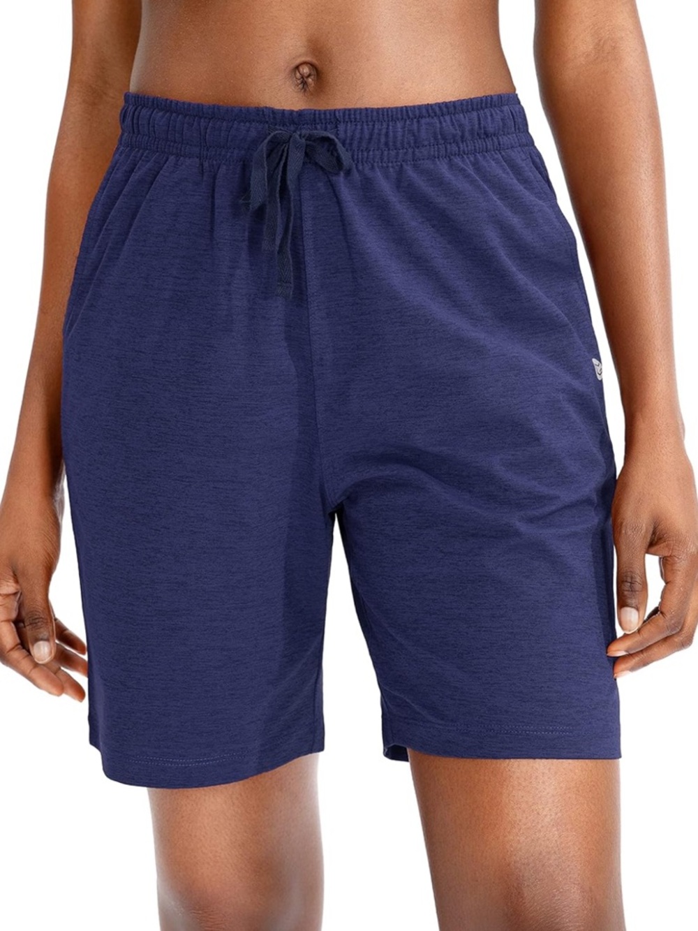 Women's Drawstring Shorts Bermudas - Navy Blue